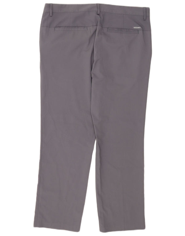 Adidas Pantalón chino recto de golf para hombre W36 L30 Poliéster gris