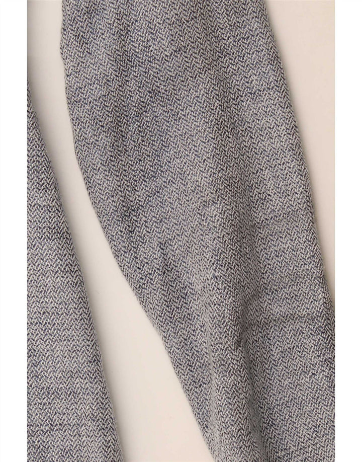 Zara Chaqueta Blazer Larga para Mujer Reino Unido 4 XS Azul Chevron Modern