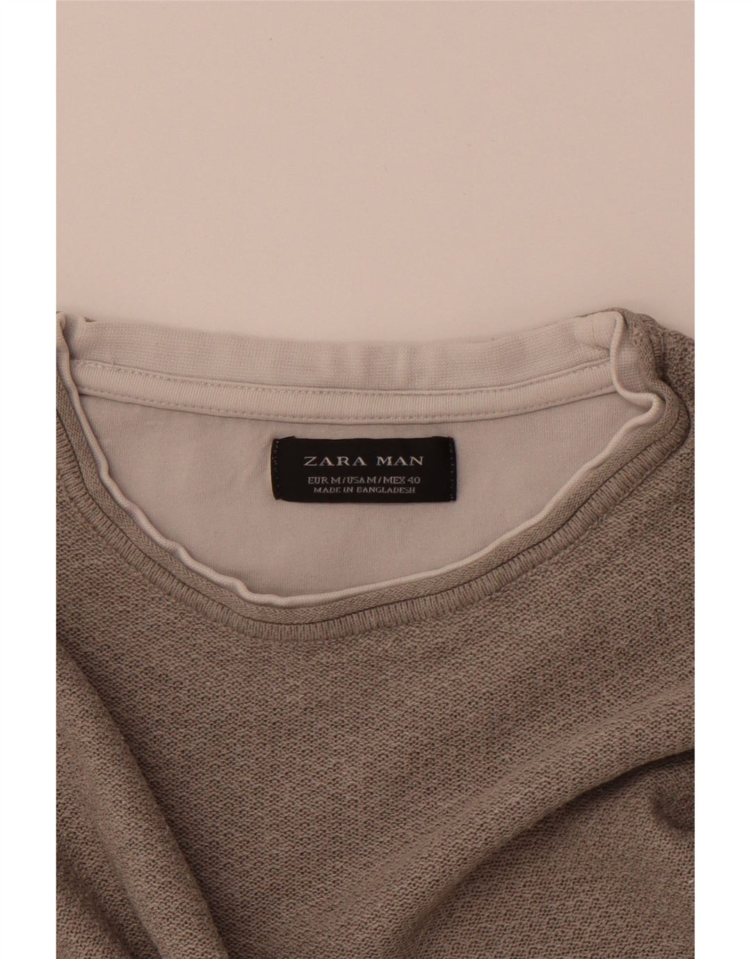ZARA Hombre Camiseta Top Gris Medio