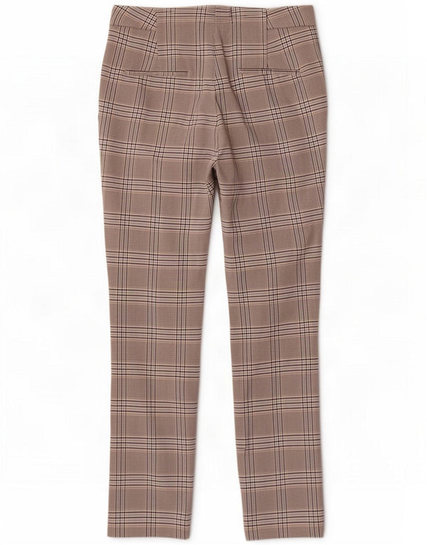 Zara Pantalón chino slim para mujer Medium W30 L28 Gris Pata de gallo Poliéster