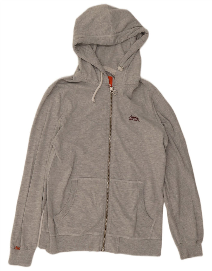 Superdry Hombre Sudadera Con Capucha Y Cremallera De Algodón Gris Medio