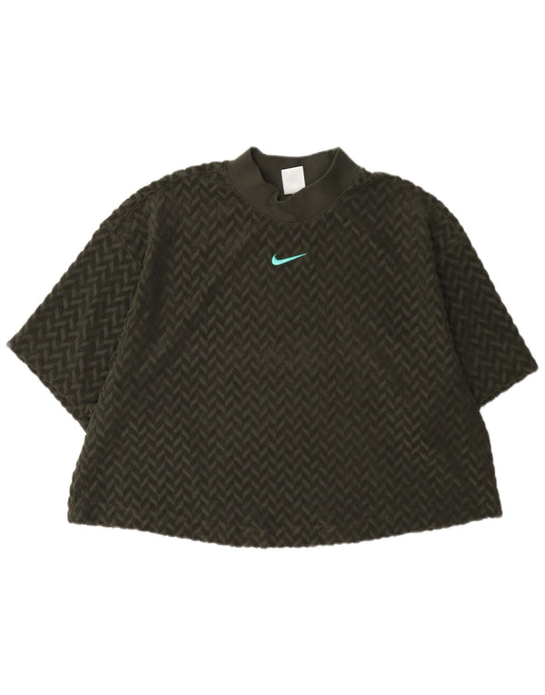 Nike - Camiseta gráfica para mujer, talla XL, algodón verde en espiga