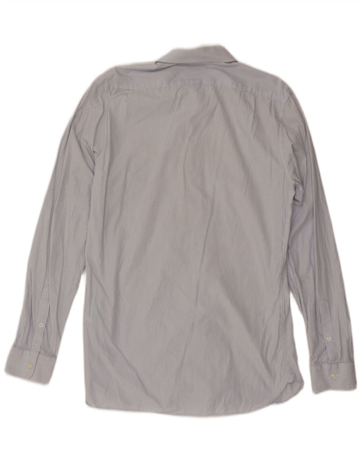 Camisa Reiss Hombre Slim Fit De Algodón A Rayas Azul Medio