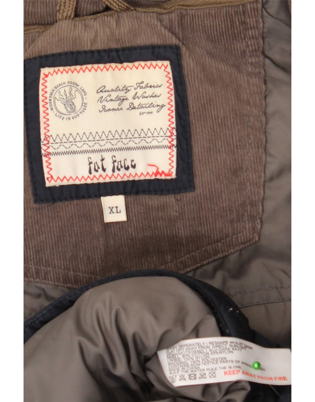 FAT FACE Chaleco acolchado para hombre UK 42 XL Azul marino Poliéster