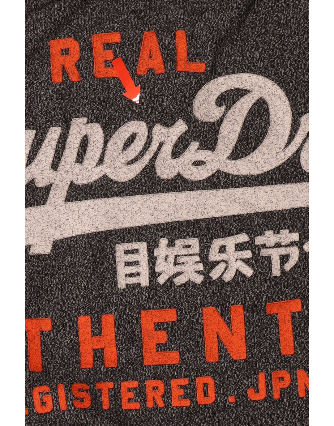 Superdry Camiseta estampada de algodón moteado en gris medio para hombre