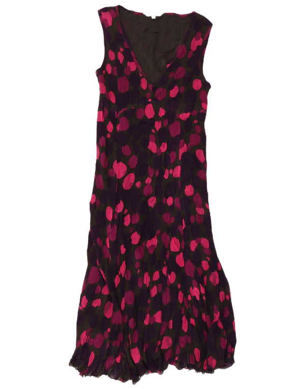 EAST Vestido largo sin mangas para mujer UK 44 Mediano con lunares multicolores