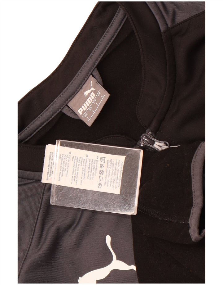 Puma Hombre Chándal Top Chaqueta Grande Negro Colorblock Poliéster