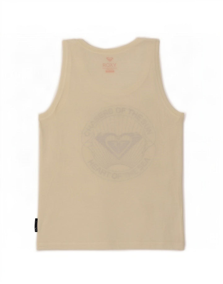 Roxy Top Gráfico Sin Mangas para Mujer UK 10 Small Off White