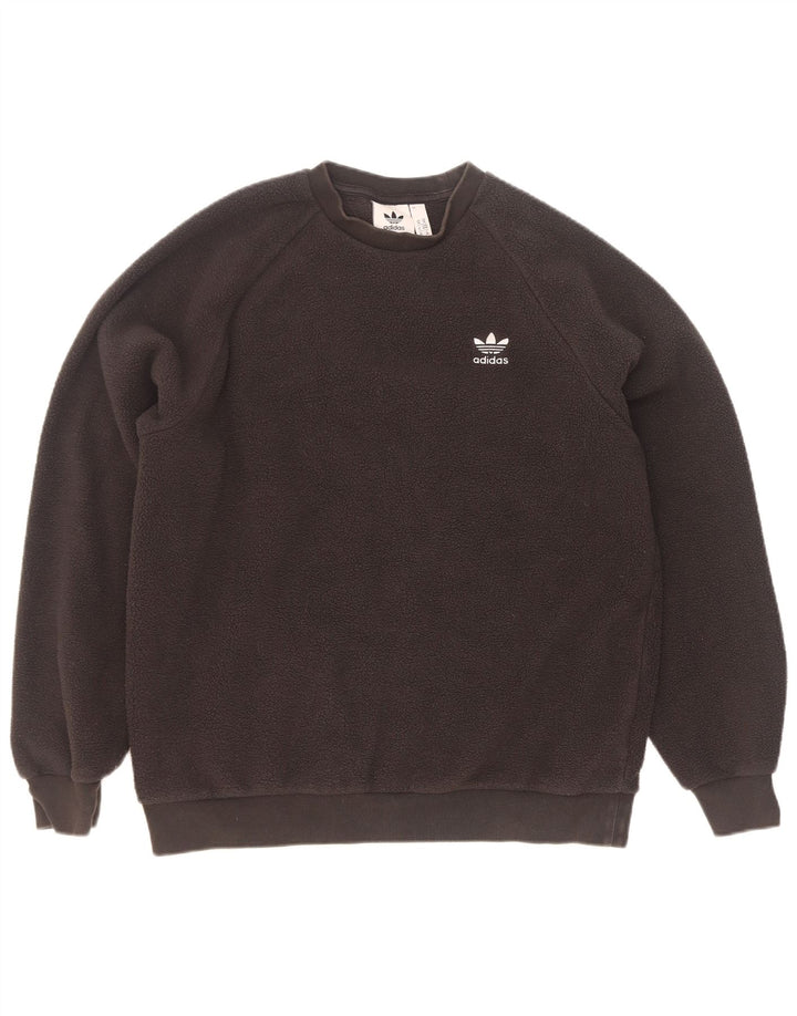 Adidas Hombre Graphic Fleece Jumper Medium Negro Poliéster