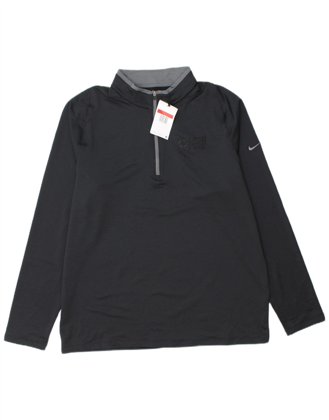 NIKE - Chándal con cremallera y cuello para hombre, talla grande, poliéster negro