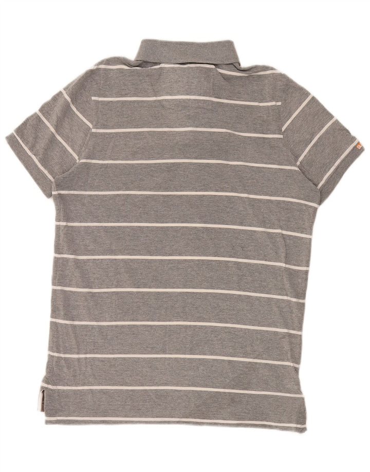 Superdry Polo De Rugby Con Gráfico De Poliéster A Rayas Gris Grande Para Hombre