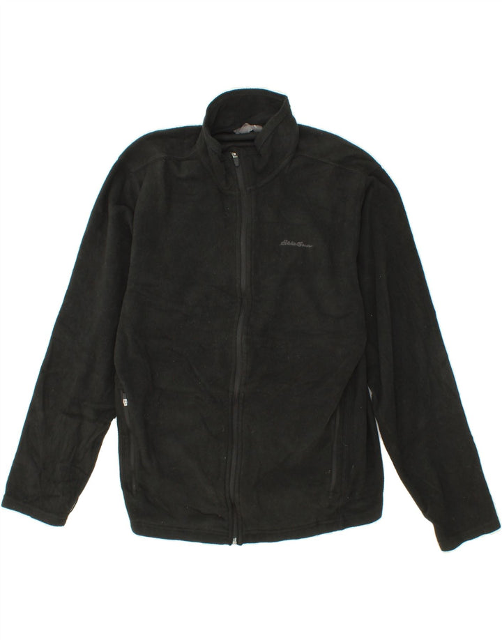 EDDIE BAUER Mens Fleece Jacket UK 38 Medium Black Polyester Vintage Eddie Bauer and Second-Hand Eddie Bauer from Messina Hembry 