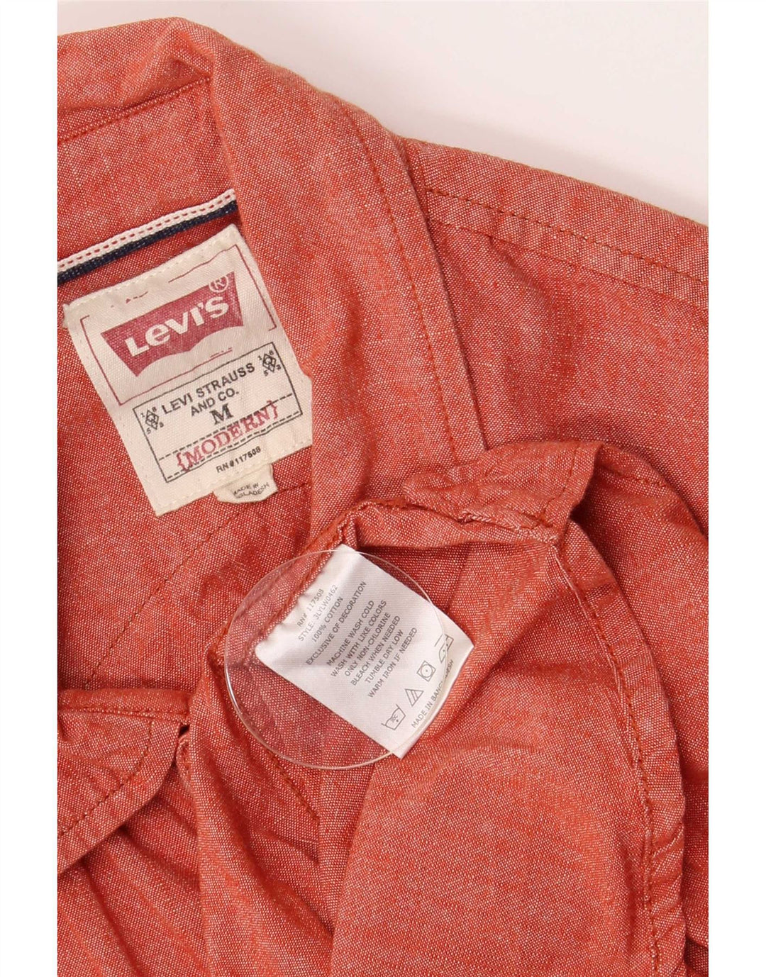 Camisa Levi's Hombre Algodón Rojo Medio