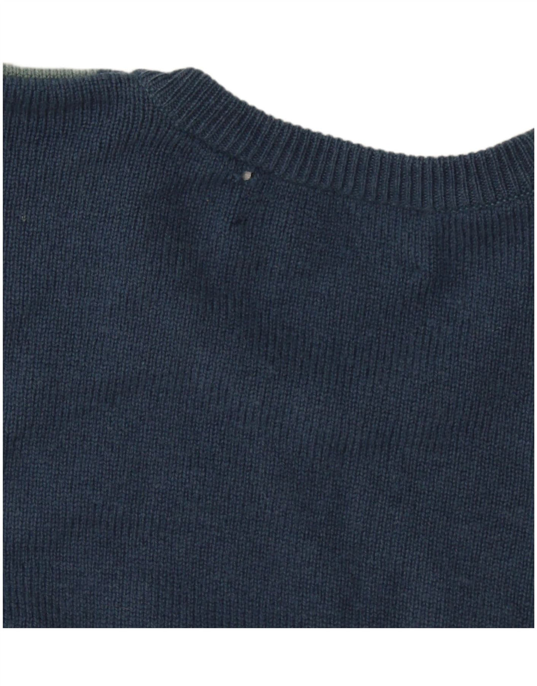 Lyle & Scott Jersey de cuello redondo para hombre, talla grande, azul marino, Argyle/Diamante