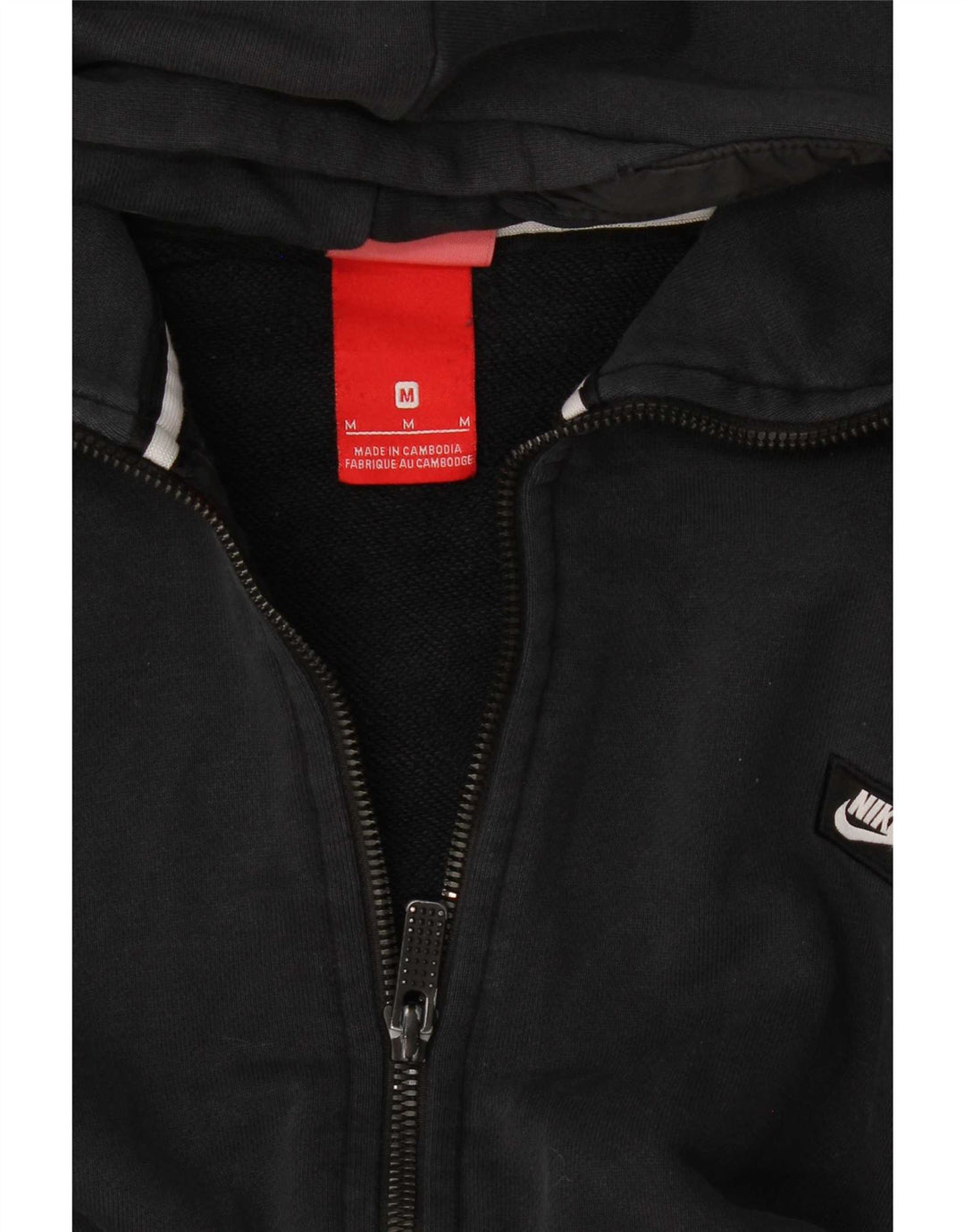 Nike - Sudadera con capucha y cremallera para hombre, color negro mediano