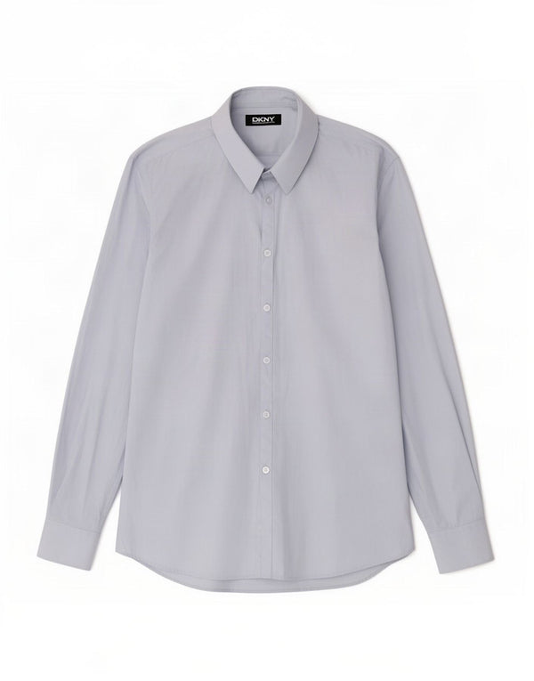 Camisa Dkny para hombre talla 16 algodón azul grande