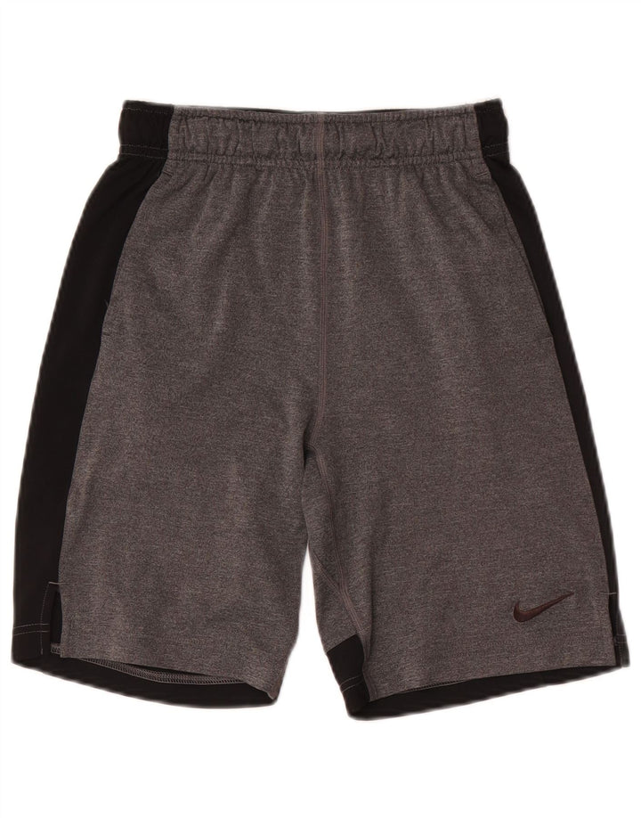 Nike - Pantalones cortos deportivos Dri Fit para niños, 11-12 años, color gris medio