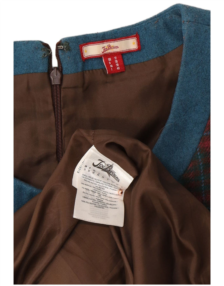 JOE BROWNS Vestido tubo sin mangas para mujer UK 40 Poliéster a cuadros rojos medianos