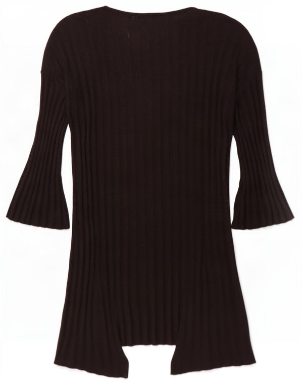 Topshop Cárdigan abierto de gran tamaño para mujer, talla S, color negro