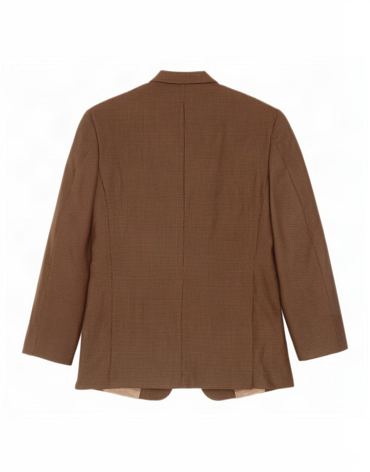 Burberry Chaqueta tipo blazer de 2 botones para hombre Reino Unido 44 Lana de pata de gallo marrón grande