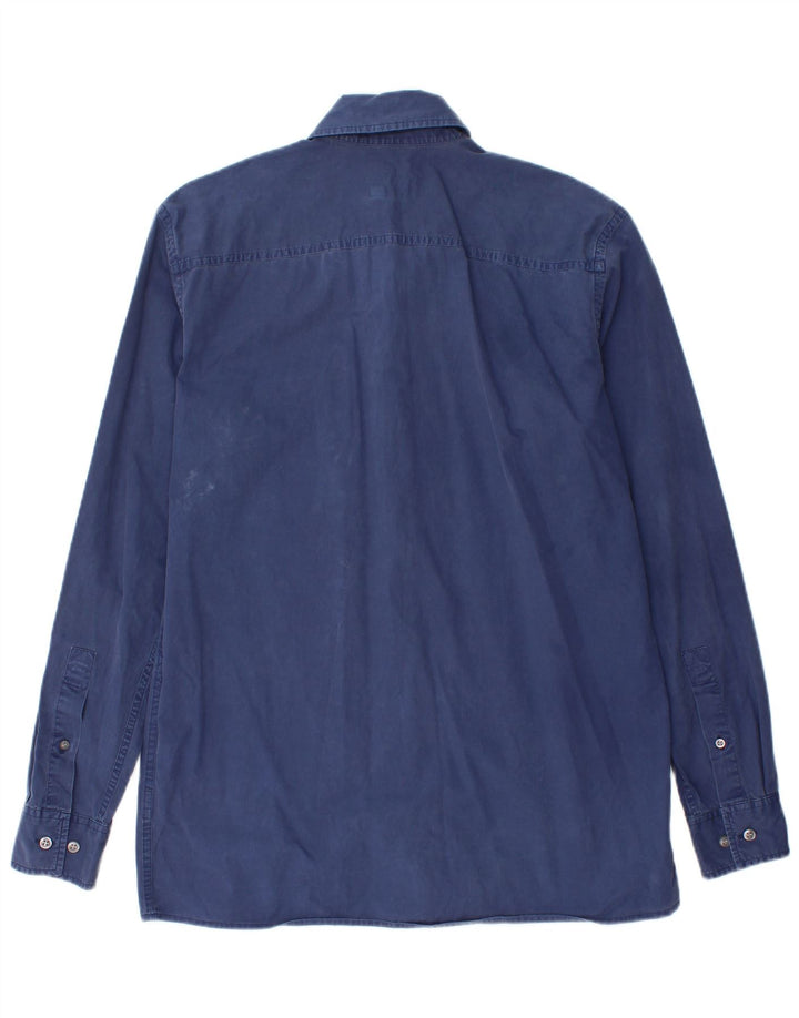Camisa Gas Hombre Pequeña Azul Marino Algodón