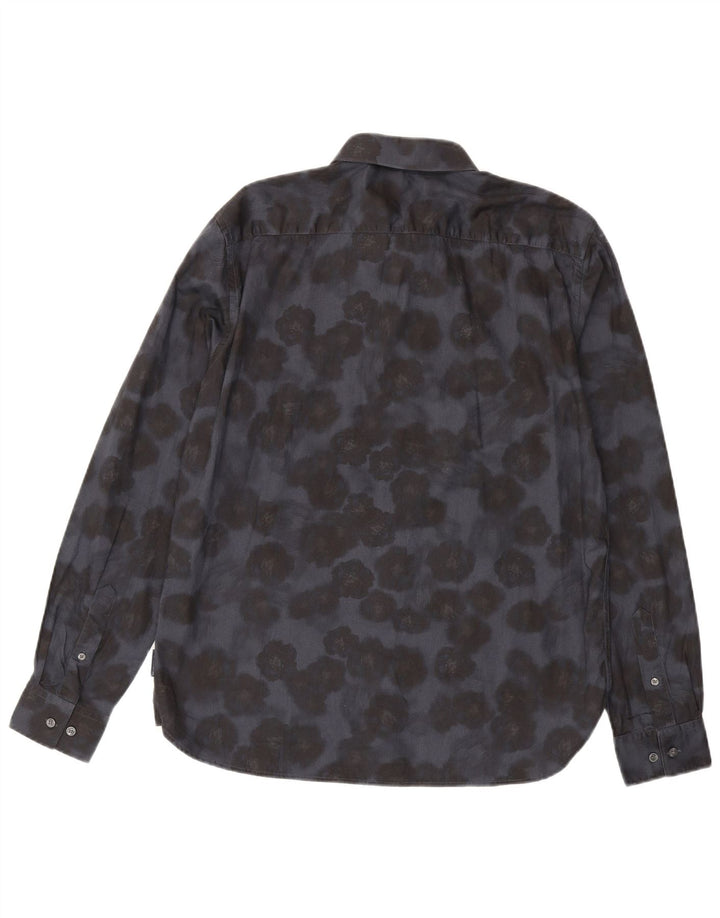 Camisa de corte estándar para hombre de French Connection, talla grande, de algodón con estampado floral en azul marino