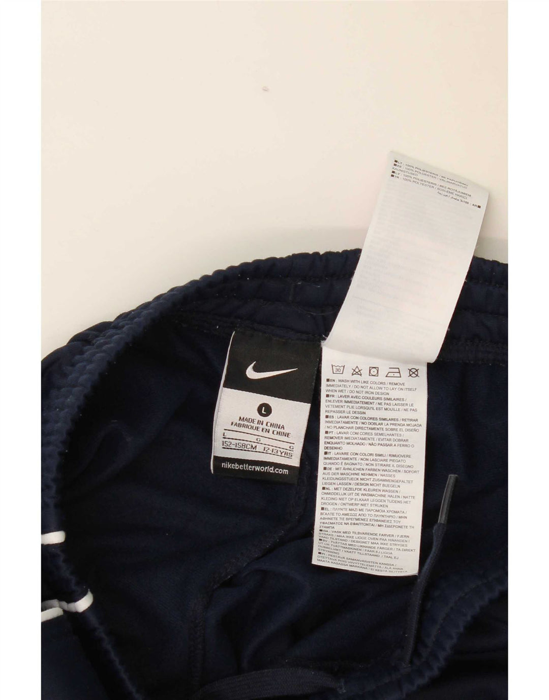 Nike Pantalón Chándal Niña 12-13 Años Grande Azul Marino Poliéster
