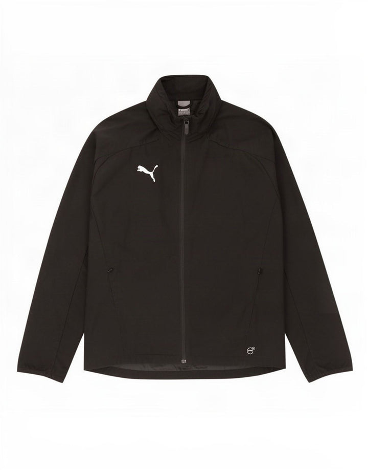Puma Chaqueta impermeable con capucha para hombre UK 38 Medium Black Nylon