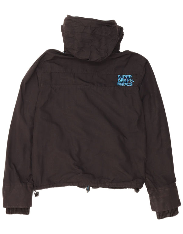 Superdry Chaqueta cortavientos con capucha y gráfico para hombre UK 38 Medium Black Nylon