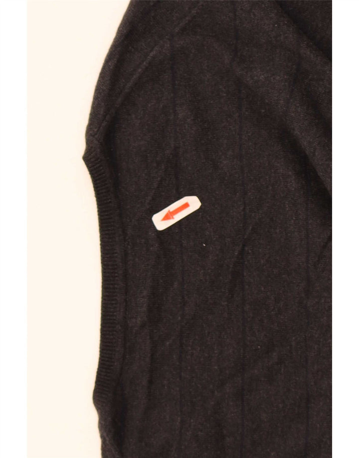 Massimo Dutti Jersey Hombre con Cuello en V 2XL Negro Rayas