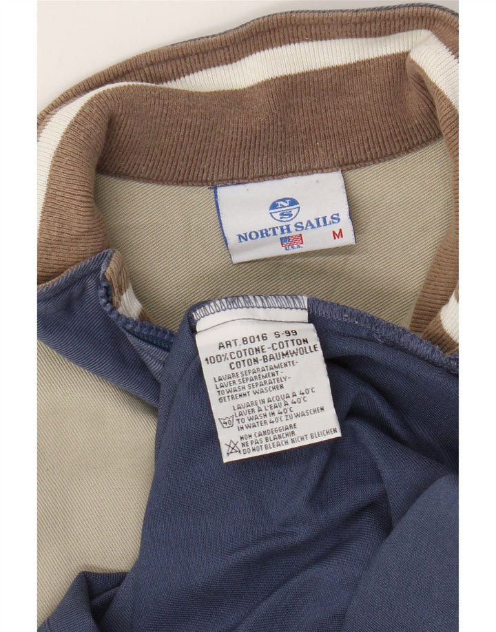 North Sails Hombre Sudadera Con Cremallera Y Cuello Jersey De Algodón Color Block Azul Medio