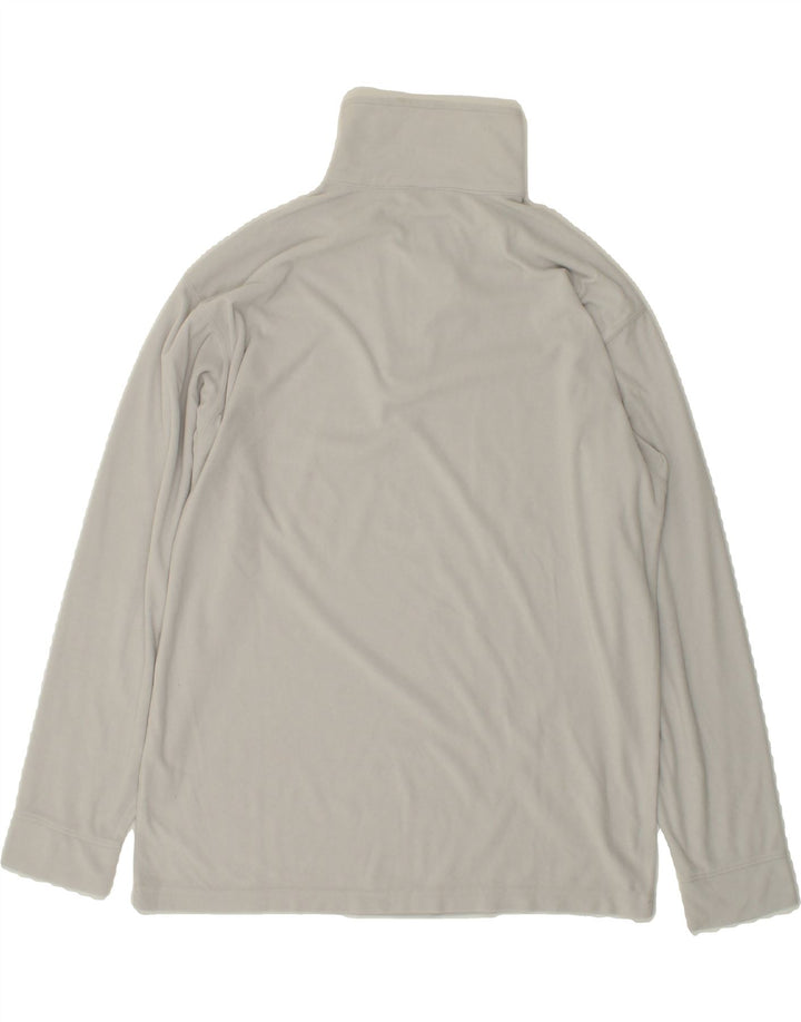ASICS Mens Zip Neck Top Long Sleeve Small Grey Polyester Vintage Asics and Second-Hand Asics from Messina Hembry 