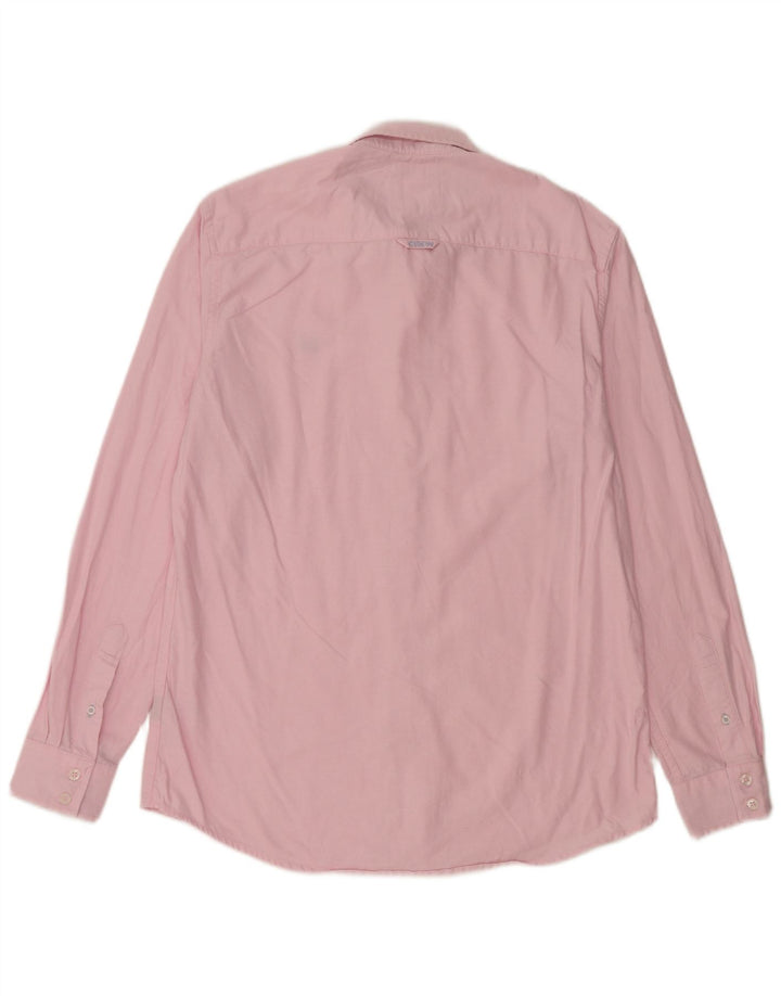 CREW CLOTHING Camisa ajustada para hombre de algodón rosa medio