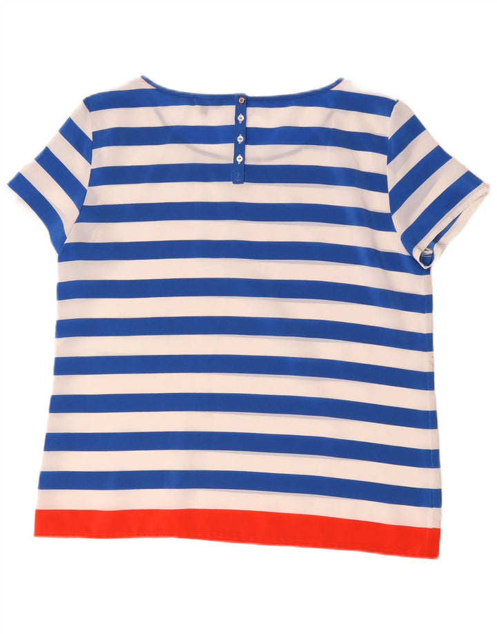 Tommy Hilfiger Blusa para mujer Top UK 46 Grande Azul Rayas
