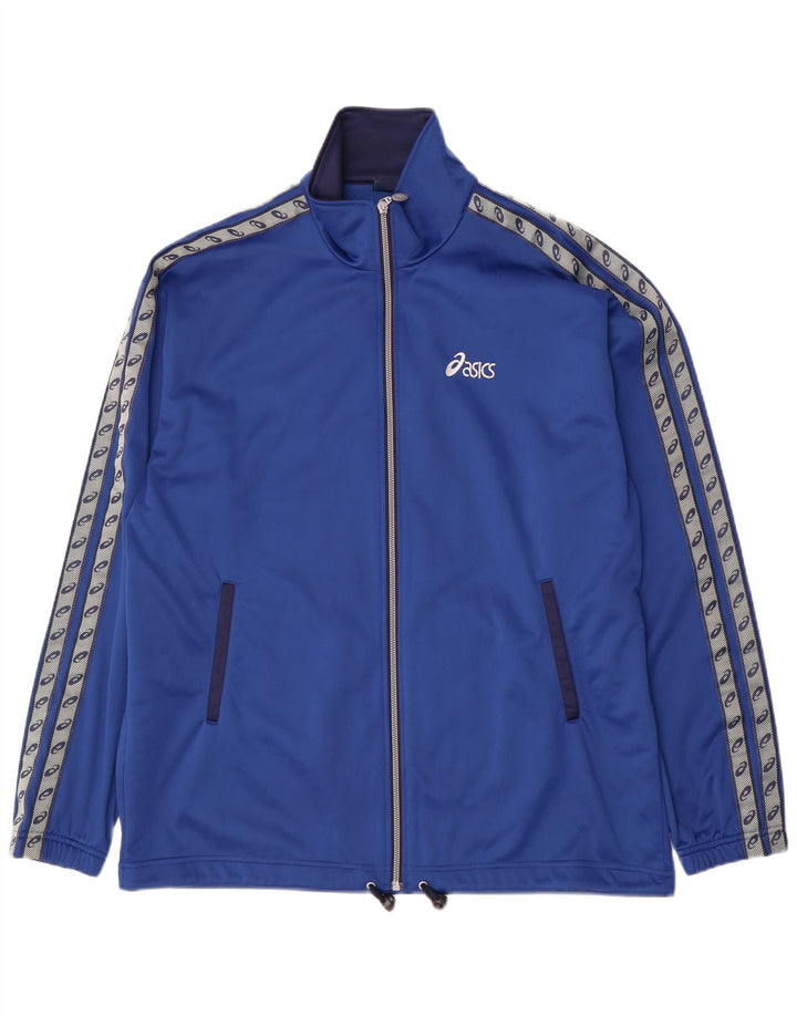 Asics Hombre Graphic Chándal Top Jacket XL Azul Colorblock Poliéster