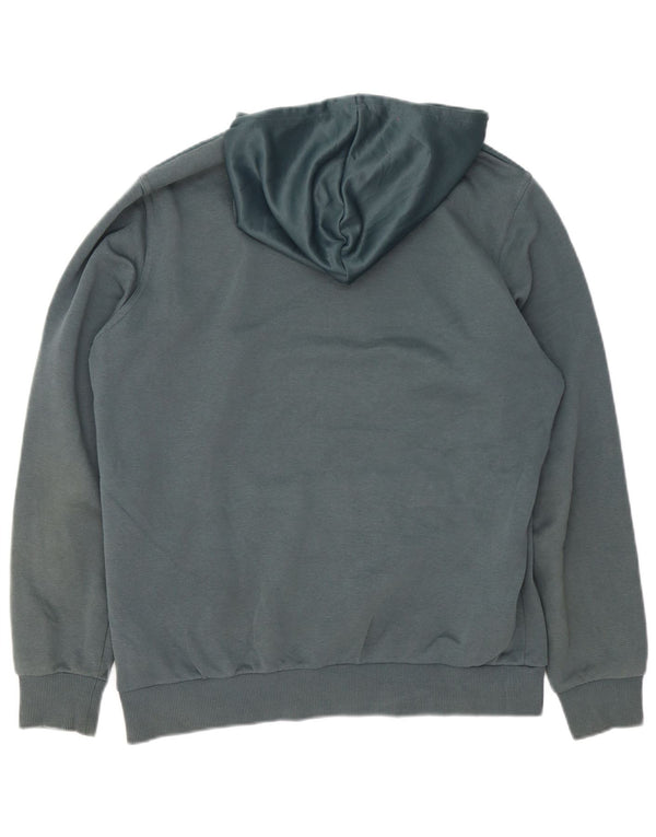 Puma Hombre Sudadera Con Capucha Jumper Algodón Azul Medio
