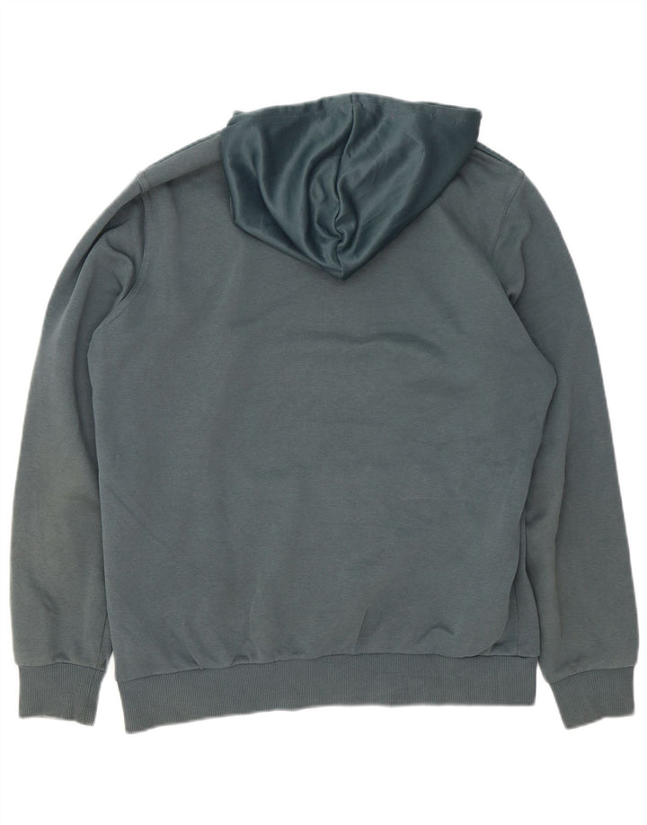 Puma Hombre Sudadera Con Capucha Jumper Algodón Azul Medio