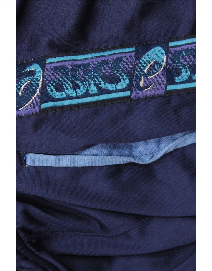 Asics Hombre Pantalones De Chándal Gráfico Medio Azul Marino Poliamida