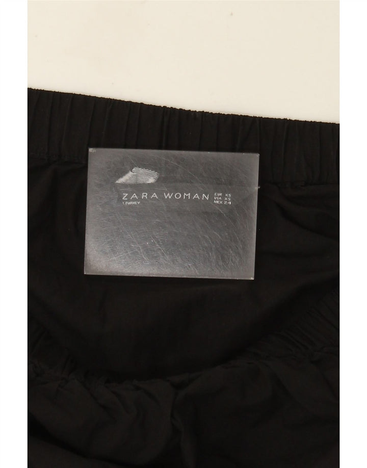 Zara Top extragrande con hombros descubiertos para mujer UK 6 XS Negro