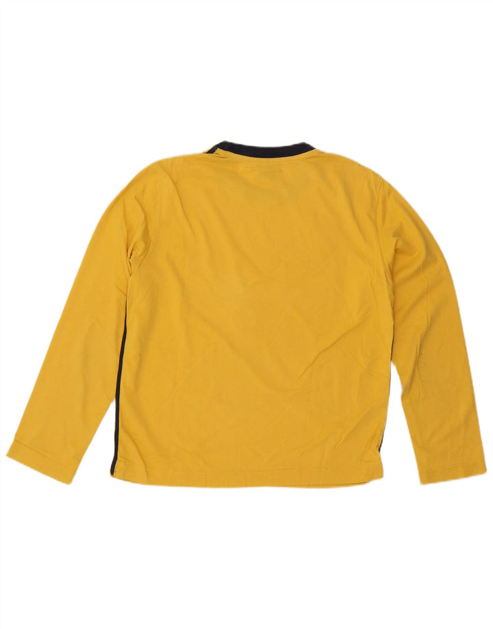 Gas Hombre Top Gráfico Manga Larga Amarillo Medio