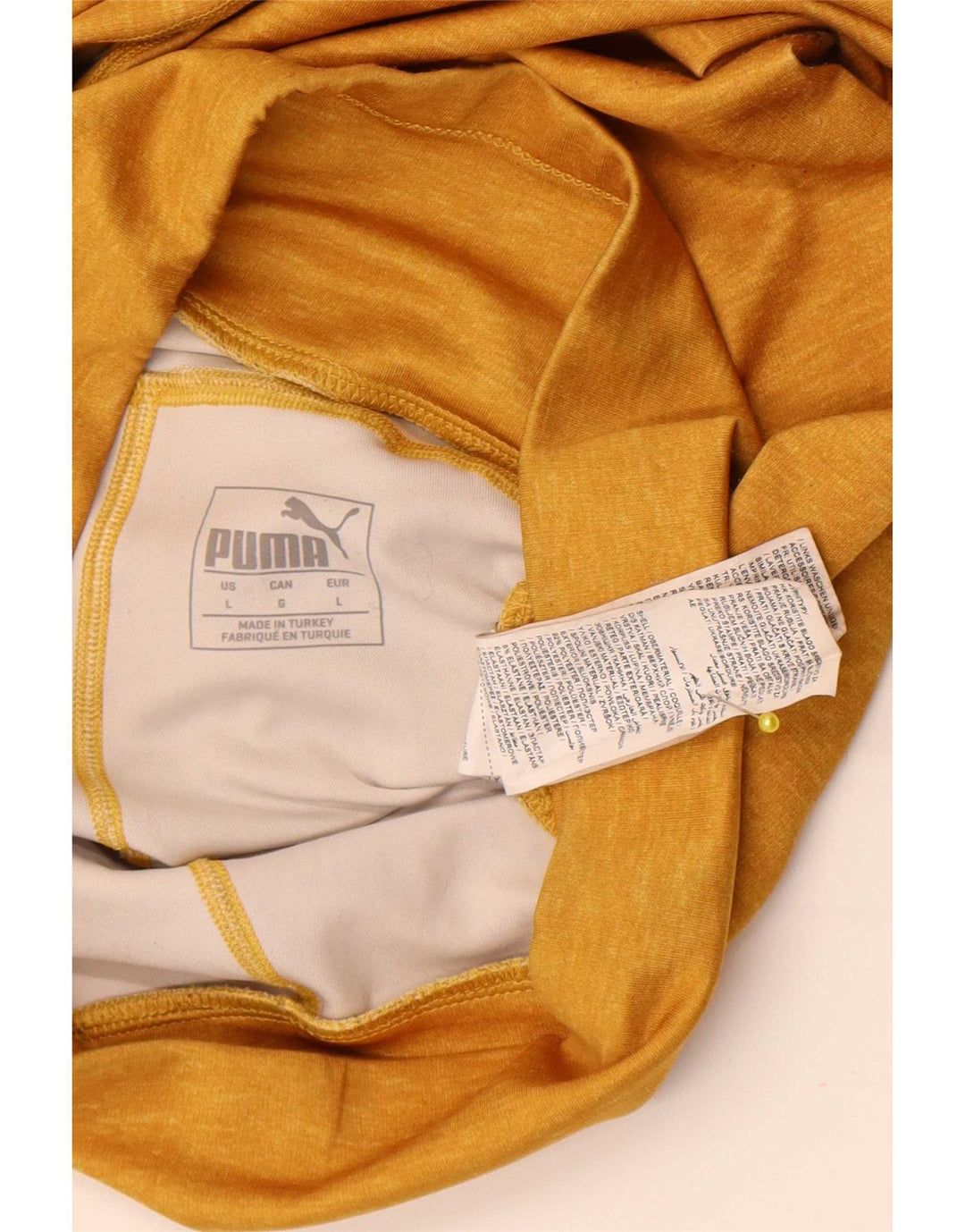 Puma Leggings con estribo para mujer, talla 40, talla grande, color amarillo, poliéster