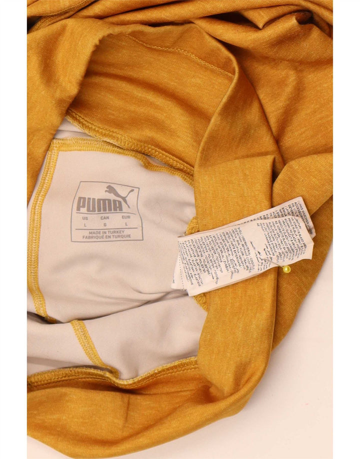 Puma Leggings con estribo para mujer, talla 40, talla grande, color amarillo, poliéster