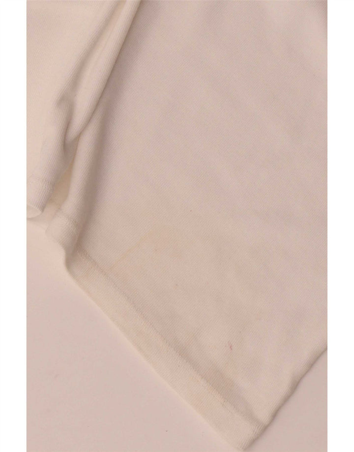 Massimo Dutti Camiseta Mujer Top UK 44 Large Blanco Colorblock