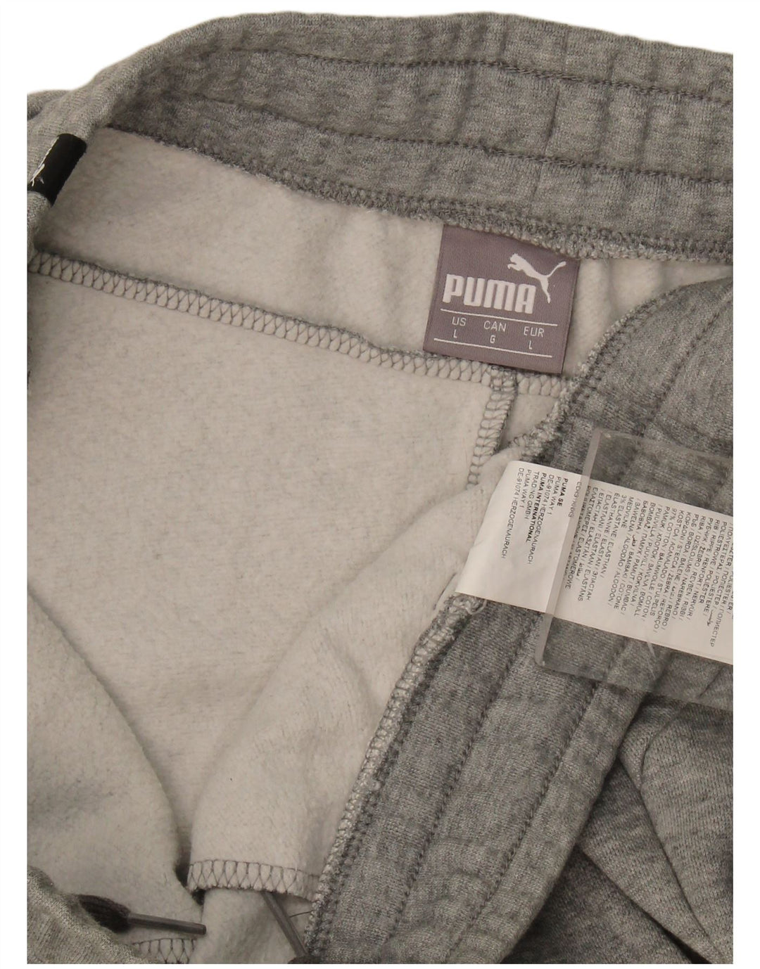Puma Pantalones De Chándal Para Hombre Joggers Large Gris Algodón
