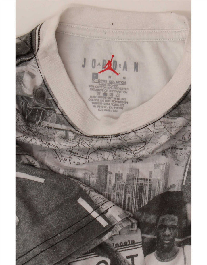 Jordan Camiseta gráfica para niño 10-11 años Algodón de patchwork gris medio