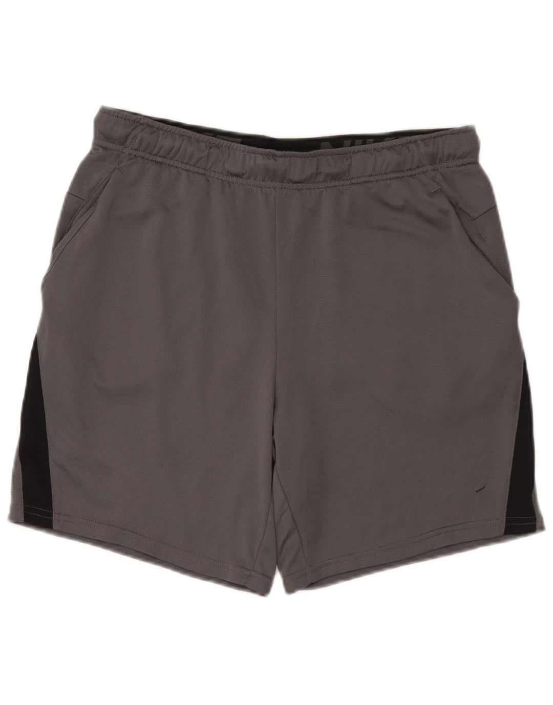 Pantalones cortos deportivos Nike Dri Fit Standard para hombre, poliéster color block, color gris grande