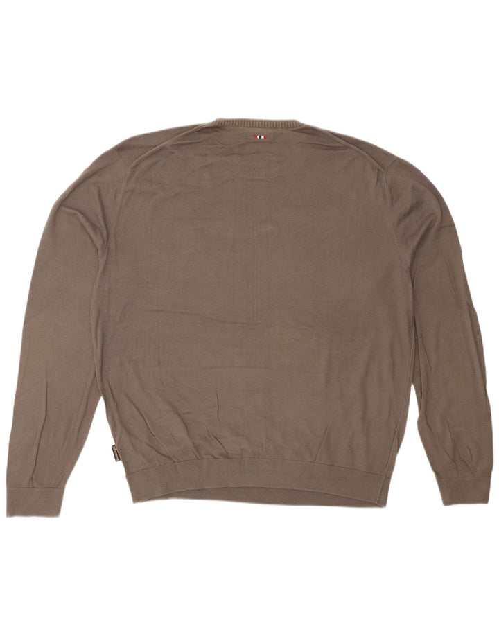 NAPAPIJRI Jersey De Cuello Redondo Para Hombre 2XL Algodón Gris