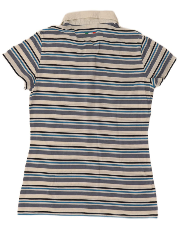 Fila Polo para mujer UK 12 Medium Blue Stripes