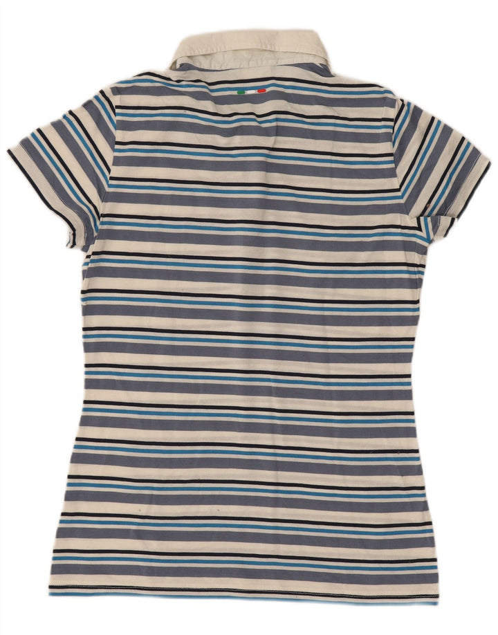 Fila Polo para mujer UK 12 Medium Blue Stripes