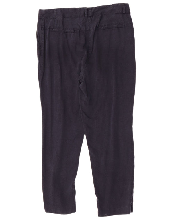 Marks & Spencer Pantalones chinos con pinzas para mujer UK 40 Large W32 L27 Azul marino